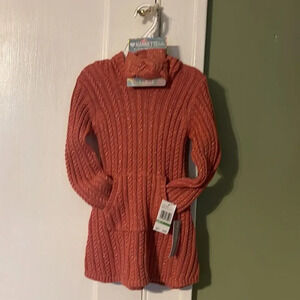 Pink Sweater dress by Nannette size 3T Kangaroo Pocket Matching Headband #4